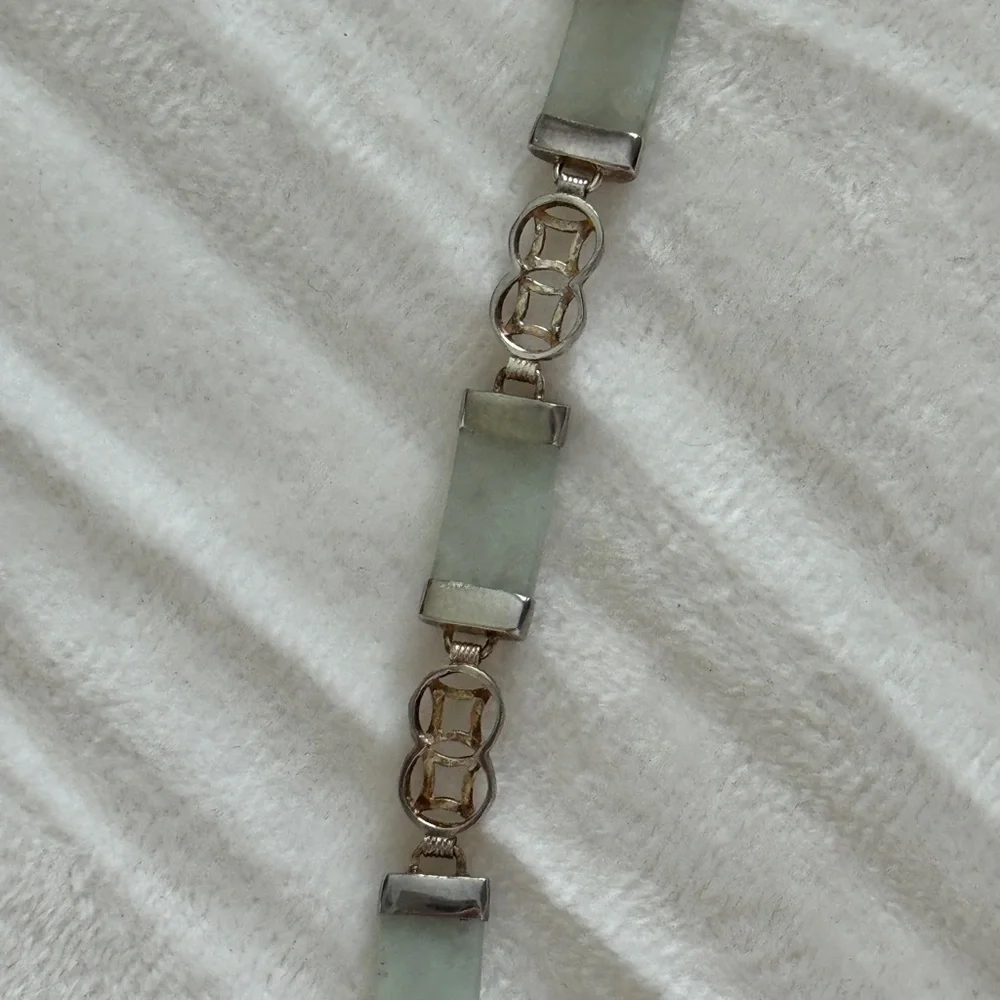 Vintage Jade Tennis Bracelet - Picture 10 of 12